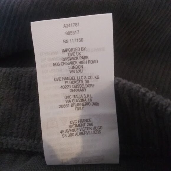 Quacker Factory by Jeanne Bice women's size M gray corduroy straight leg pants - Picture 13 of 15